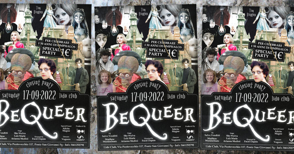 BEQUEER 17.09.22 – €1 SPECIAL PARTY – TIM BURTON – SUMMER CLOSING PARTY