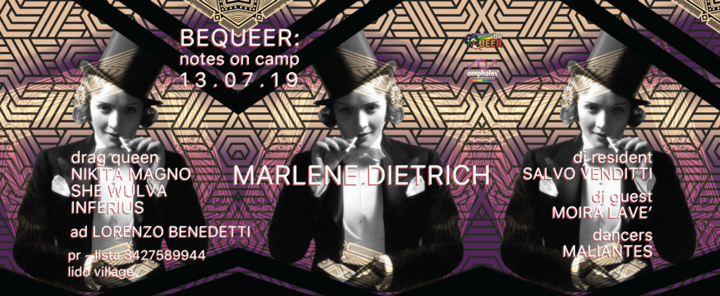 13.07.19 Notes on camp – Marlene Dietrich